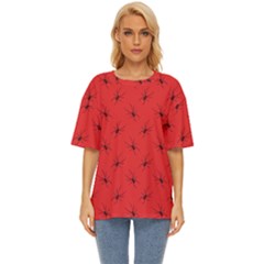 Spiders Pattern Seamless Arachnids Oversized Basic T-shirt