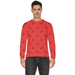 Spiders Pattern Seamless Arachnids Men s Fleece Sweatshirt