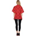 Spiders Pattern Seamless Arachnids Women s Batwing Button Up Shirt View4