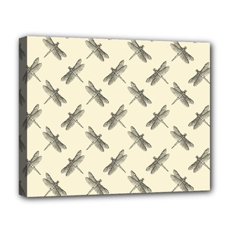 Dragonfy Insect Pattern Deluxe Canvas 20  X 16  (stretched)