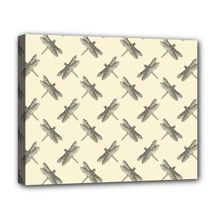 Dragonfy Insect Pattern Deluxe Canvas 20  x 16  (Stretched)