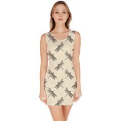 Dragonfy Insect Pattern Bodycon Dress