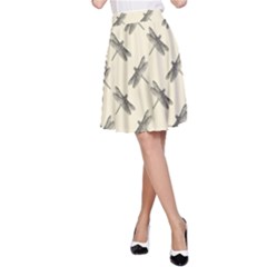 Dragonfy Insect Pattern A-line Skirt