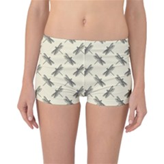 Dragonfy Insect Pattern Reversible Boyleg Bikini Bottoms