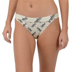 Dragonfy Insect Pattern Band Bikini Bottoms