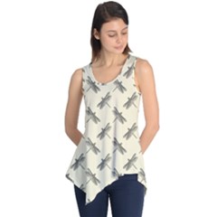 Dragonfy Insect Pattern Sleeveless Tunic