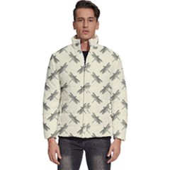 Dragonfy Insect Pattern Men s Puffer Bubble Jacket Coat