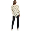 Dragonfy Insect Pattern Chiffon Quarter Sleeve Blouse View2