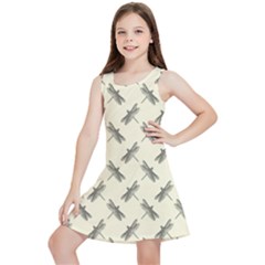 Dragonfy Insect Pattern Kids  Lightweight Sleeveless Dress