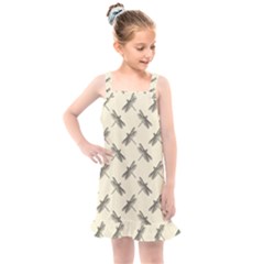 Dragonfy Insect Pattern Kids  Overall Dress