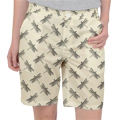 Dragonfy Insect Pattern Women s Pocket Shorts by Maspions