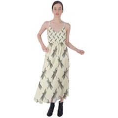 Dragonfy Insect Pattern Tie Back Maxi Dress by Maspions