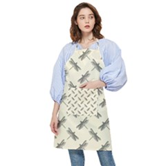 Dragonfy Insect Pattern Pocket Apron