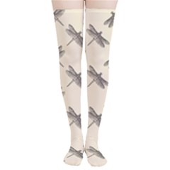 Dragonfy Insect Pattern Thigh High Stockings by Maspions