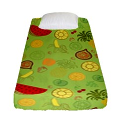 Art Fruits Pattern Fitted Sheet (single Size) by Maspions