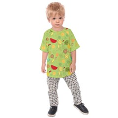 Art Fruits Pattern Kids  Raglan T-shirt