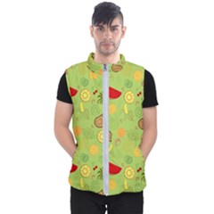 Art Fruits Pattern Men s Puffer Vest