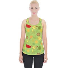 Art Fruits Pattern Piece Up Tank Top