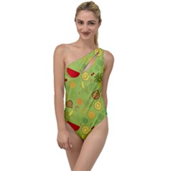 Art Fruits Pattern To One Side Swimsuit