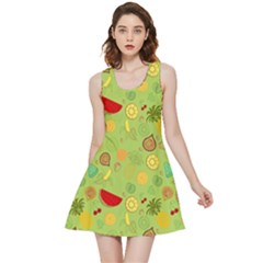 Art Fruits Pattern Inside Out Reversible Sleeveless Dress