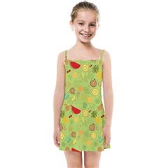 Art Fruits Pattern Kids  Summer Sun Dress