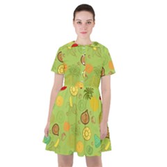 Art Fruits Pattern Sailor Dress