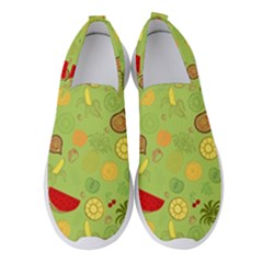 Art Fruits Pattern Women s Slip On Sneakers