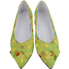 Art Fruits Pattern Women s Bow Heels