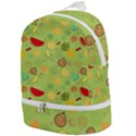 Art Fruits Pattern Zip Bottom Backpack View1