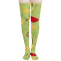 Art Fruits Pattern Thigh High Stockings View1