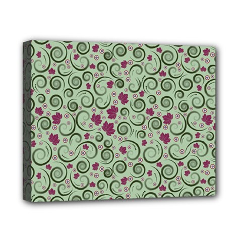 Swirls Foliage Leaves Green Canvas 10  X 8  (stretched)