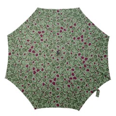 Swirls Foliage Leaves Green Hook Handle Umbrellas (medium)