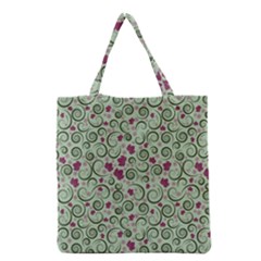 Swirls Foliage Leaves Green Grocery Tote Bag