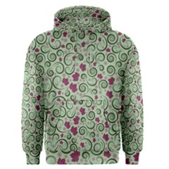 Swirls Foliage Leaves Green Men s Core Hoodie