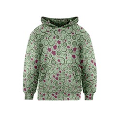 Swirls Foliage Leaves Green Kids  Pullover Hoodie