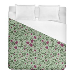 Swirls Foliage Leaves Green Duvet Cover (full/ Double Size)