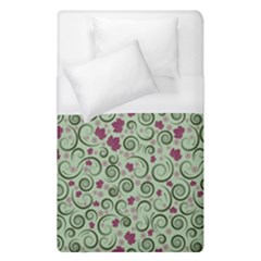 Swirls Foliage Leaves Green Duvet Cover (single Size)