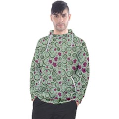 Swirls Foliage Leaves Green Men s Pullover Hoodie