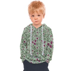 Swirls Foliage Leaves Green Kids  Overhead Hoodie