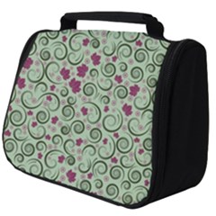 Swirls Foliage Leaves Green Full Print Travel Pouch (big)