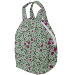 Swirls Foliage Leaves Green Travel Backpack