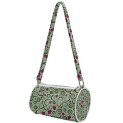 Swirls Foliage Leaves Green Mini Cylinder Bag by Maspions