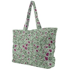 Swirls Foliage Leaves Green Simple Shoulder Bag