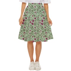 Swirls Foliage Leaves Green Classic Short Skirt by Maspions