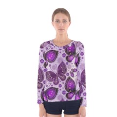 Butterflies Butterfly Insect Animal Nature Women s Long Sleeve T-shirt