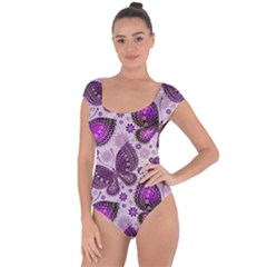 Butterflies Butterfly Insect Animal Nature Short Sleeve Leotard 