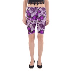 Butterflies Butterfly Insect Animal Nature Yoga Cropped Leggings by Maspions