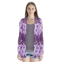 Butterflies Butterfly Insect Animal Nature Drape Collar Cardigan