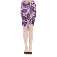 Butterflies Butterfly Insect Animal Nature Midi Wrap Pencil Skirt by Maspions