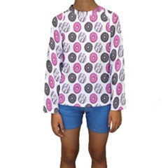 Pattern Seamless Design Decorative Kids  Long Sleeve Swimwear